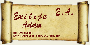 Emilije Adam vizit kartica